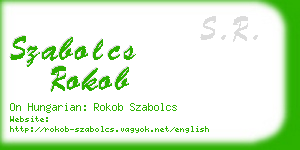 szabolcs rokob business card